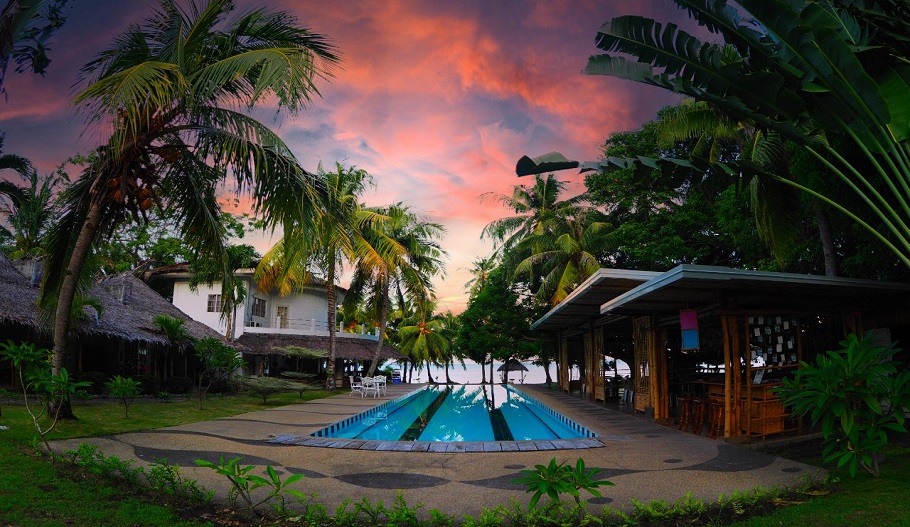 Aldive Resort at sunset